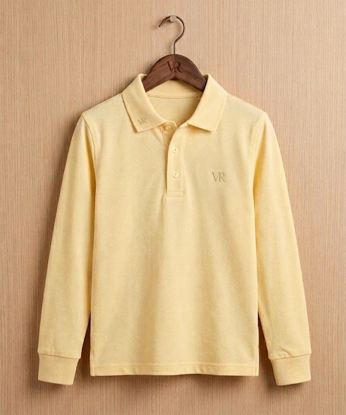 VORAN Yellow Long-Sleeve Polo