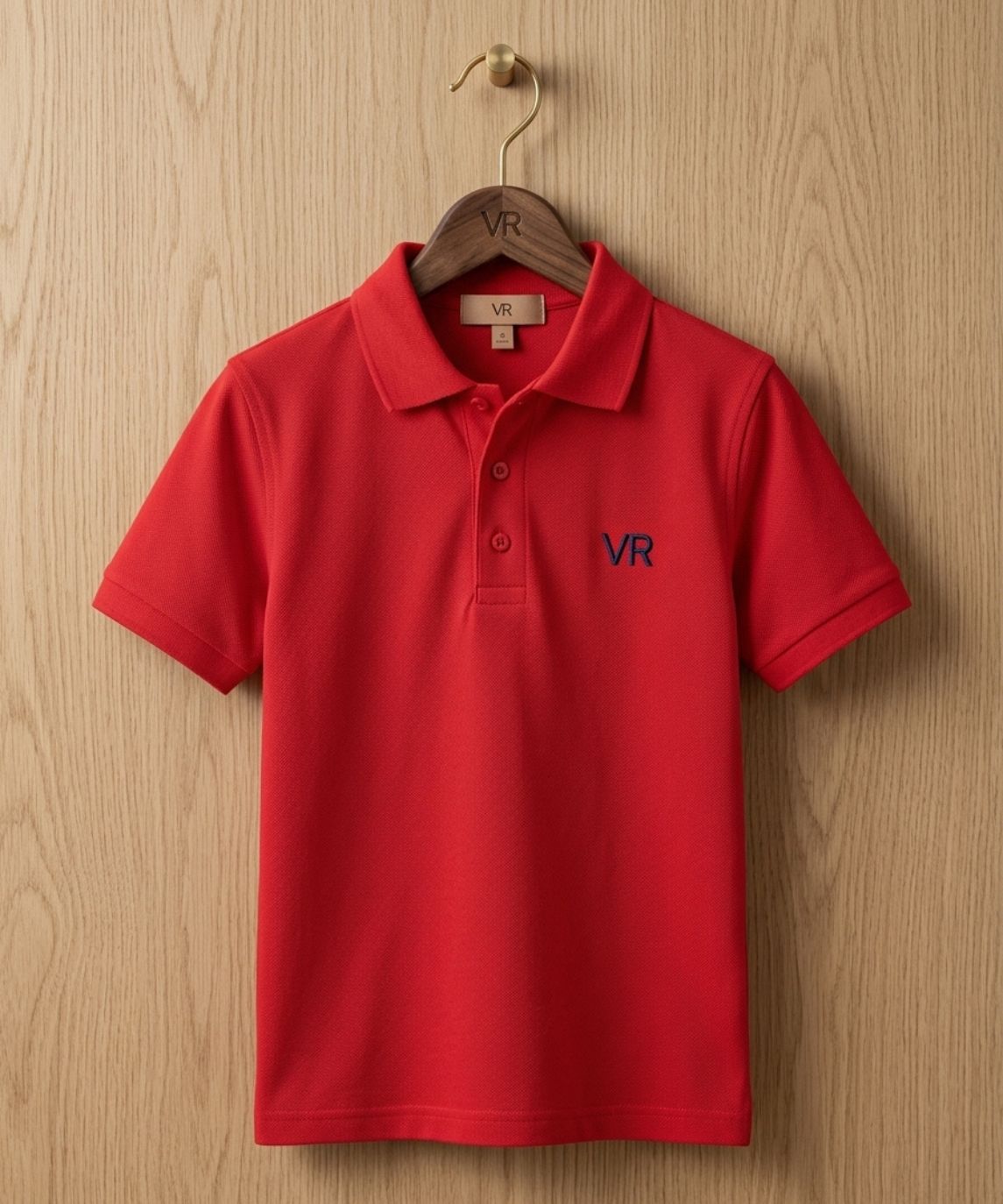 VORAN Red Short-Sleeve Polo Shirt