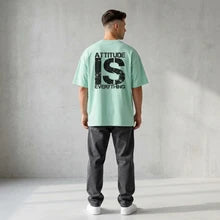 Men’s Oversized T-Shirt | Premium Cotton Relaxed Fit – Frosty Blue