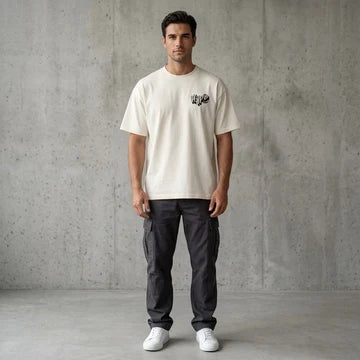 Men’s Oversized T-Shirt | Premium Cotton Relaxed Fit – Offwhite