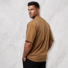 Men’s Oversized T-Shirt | Premium Cotton Relaxed Fit – Camel