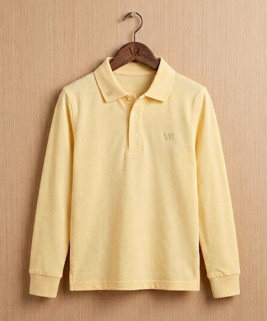 VORAN Yellow Long-Sleeve Polo