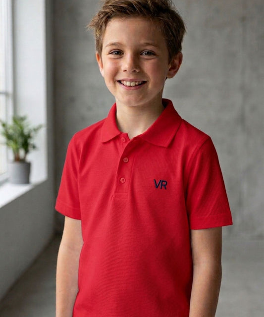 VORAN  Red Short-Sleeve Polo Shirt