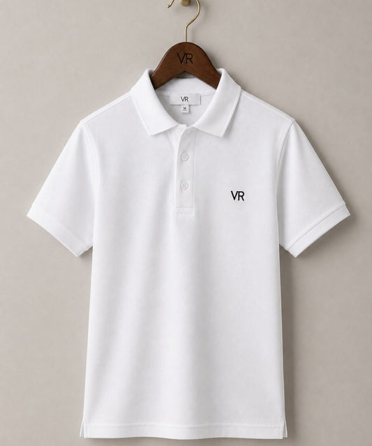 VR Classic White Polo Shirt
