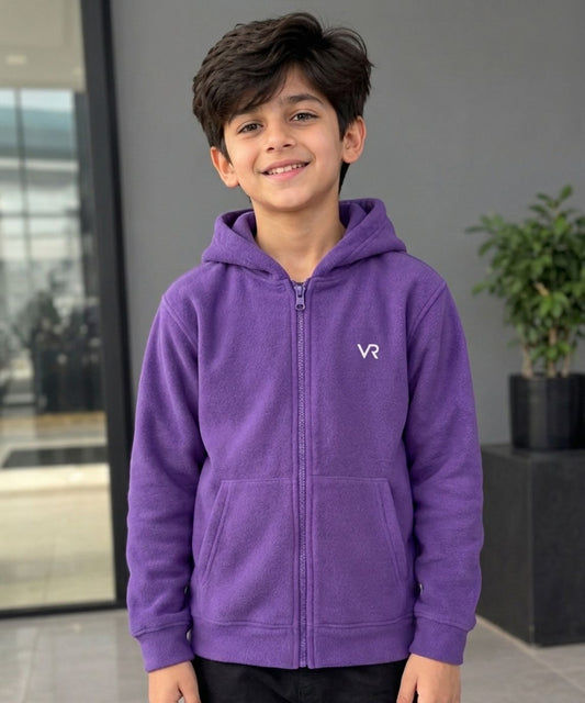 Purple Fleece Full-Zip Hoodie