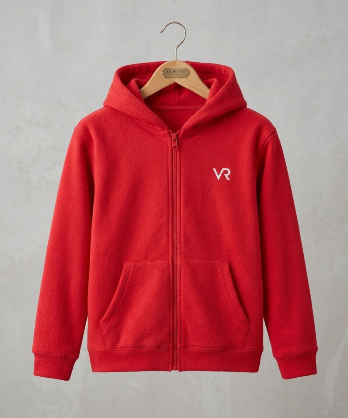 RED Fleece Full-Zip Hoodie