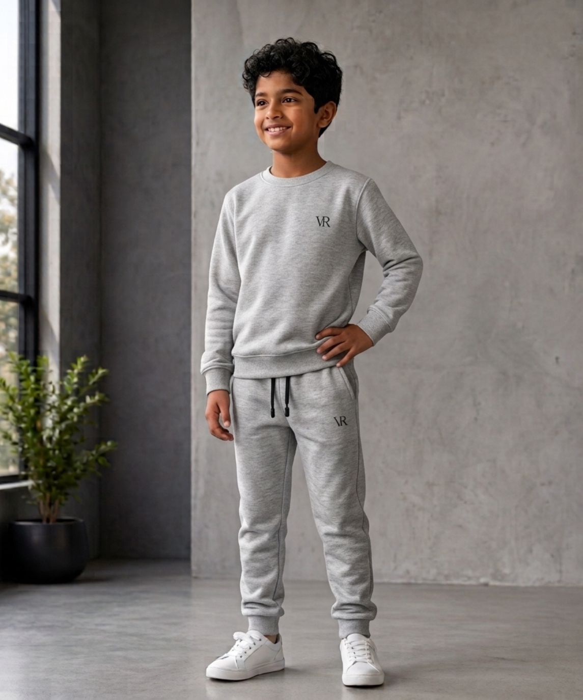 VORAN Light Grey Fleece Tracksuit